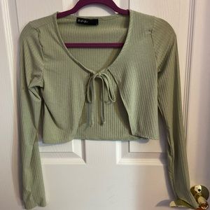 Brit & Bri sage crop top